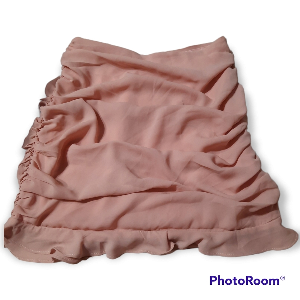 SUPERDOWN REVOLVE Ruched Skirt Ballet Whimsi Girly Ruffled Pink Sz XS - Picture 5 of 7
